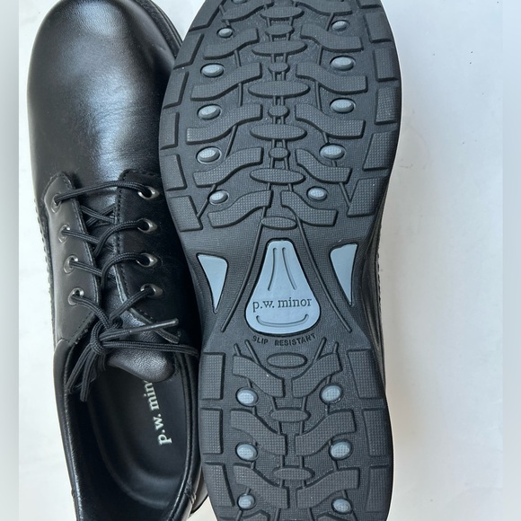 Black shoes lace up leather upper black shoes soft pad orthotics business casual - Picture 5 of 12